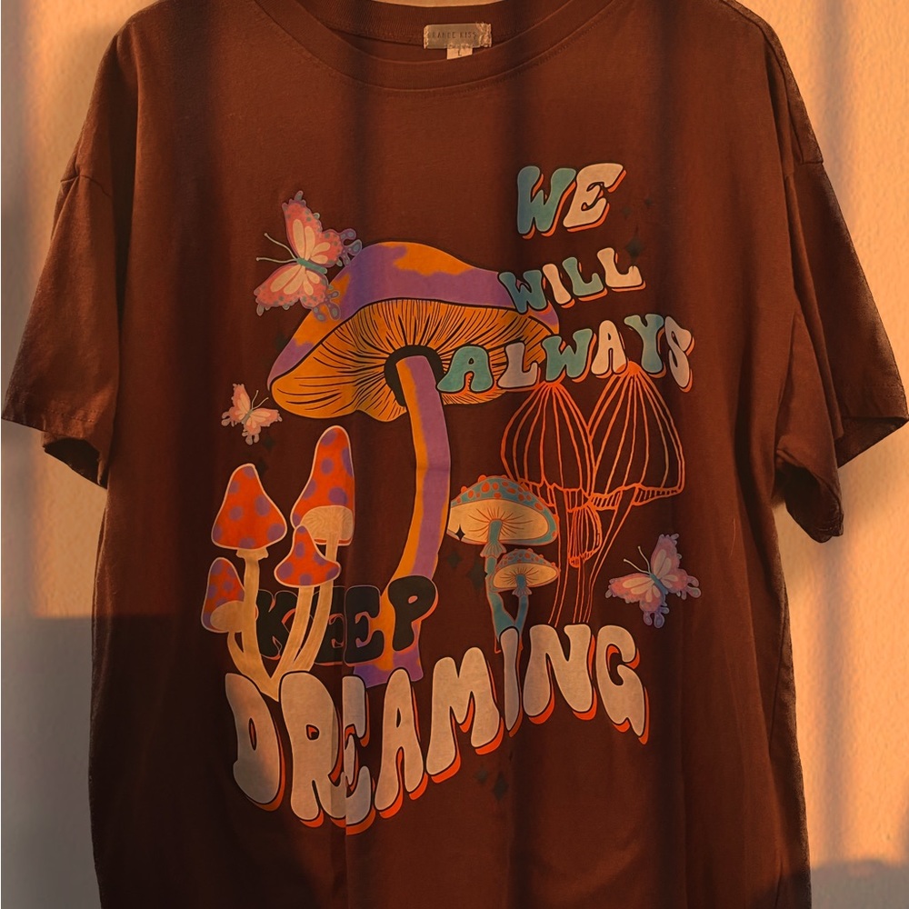 BRAND NEW AESTHETIC TSHIRT // Never Worn // Mushroom Aesthetic Large Shirt Women